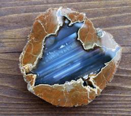 Thunder Egg, cut and half and polished.